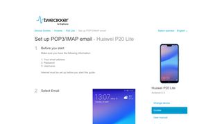 Set up POP3/IMAP email - Huawei P20 Lite - Android 8.0 - Device ...