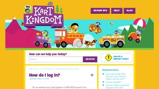 How do I log in? | Kart Kingdom | PBS KIDS