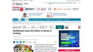 KartRocket raises $2 million in Series A funding - The Economic Times