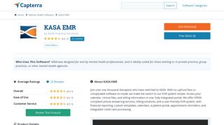 KASA EMR Reviews and Pricing - 2019 - Capterra