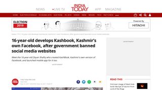 16-year-old develops Kashbook, Kashmir's own Facebook, after ...