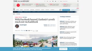 With Facebook banned, Kashmir's youth reach out via Kashbook - The ...