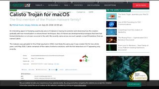 Calisto Trojan for macOS: the first member of the Proton malware ...