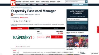 Kaspersky Password Manager Review & Rating | PCMag.com