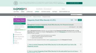 Management Console in Kaspersky Small Office Security 4 for ...