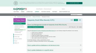 How to use Management Console for Kaspersky Small Office Security