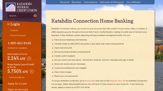Katahdin Connection Online Banking - Katahdin Federal Credit Union