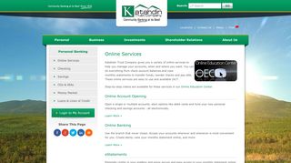 Personal Online Services | Katahdin Trust Company