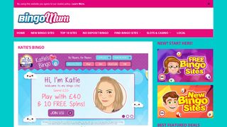 Katie's Bingo | Get £30 Bonus + 10 FREE Spins! - Bingo Mum