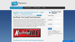 Kauffman Tire Credit Card Payment - Login - Address - Customer ...