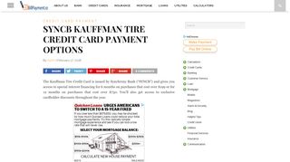 Kauffman Tire Credit Card Payment - MySynchrony Online Banking