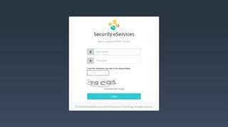 Security eServices: Login