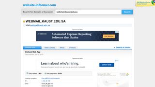 webmail.kaust.edu.sa at WI. Outlook Web App - Website Informer