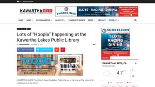 Lots of “Hoopla” happening at the Kawartha Lakes Public Library ...