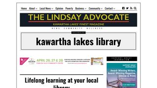kawartha lakes library Archives — Lindsay Advocate