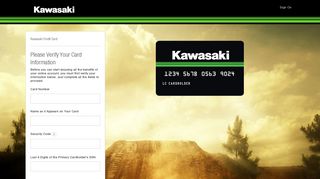 Kawasaki Credit Card: Registration Verification - Citibank