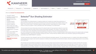 Kawneer Solector™ Sun Shading Estimator for Outrigger SunShades