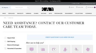 Need assistance? Contact our Customer Care team ... - Kay Jewelers