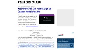 Kay Jewelers Credit Card Payment, Login, and Customer Service ...