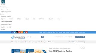 Kaz SEN/Dyslexia Typing Tutor - Digital Download Dyslexic.com
