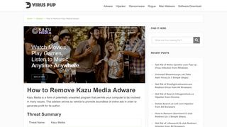 How to Remove Kazu Media Adware - VirusPup