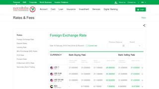 Foreign Exchange Rate - KASIKORNBANK