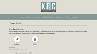 Tenant Portal - KBC Management, Inc.
