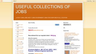 USEFUL COLLECTIONS OF JOBS