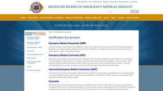 Certification and Licensure - KBEMS - Kentucky Community ...