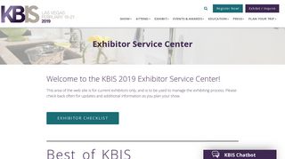 Exhibitor Service Center | KBIS