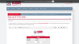 Sign up & First steps - KBR