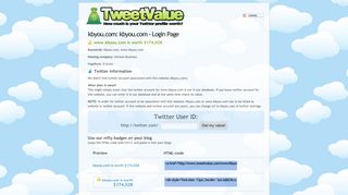 kbyou.com | kbyou.com - Login Page. - TweetValue