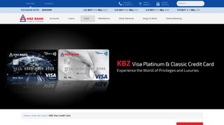 KBZ Visa Credit Card - KBZ Bank