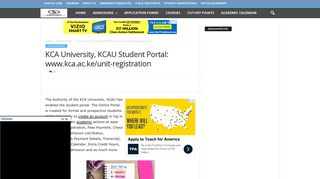 KCA University, KCAU Student Portal: www.kca.ac.ke/unit-registration ...