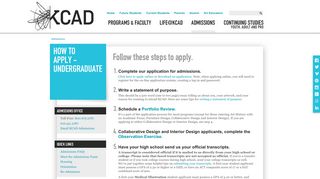 How to Apply - Undergraduate | Kendall College of Art and Design of ...