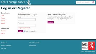Log in or Register - Kent County Council Consultations