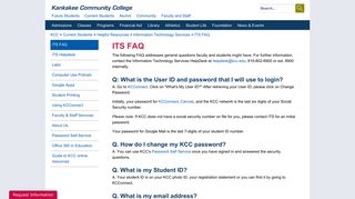 ITS FAQ - Kankakee Community College