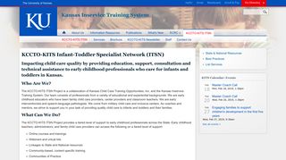 KCCTO-KITS Infant-Toddler Specialist Network (ITSN) | Kansas ...