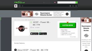 KCEP - Power 88 - 88.1 FM radio stream - Listen online for free