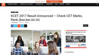KCET 2017 Result Announced – Check CET Marks, Rank (kea.kar ...