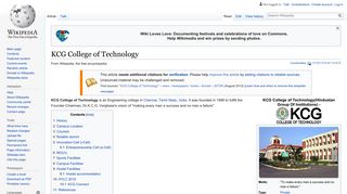 KCG College of Technology - Wikipedia
