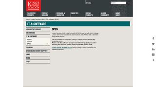 King's College London - SPSS