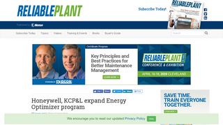 Honeywell, KCP&L expand Energy Optimizer program - Reliable Plant