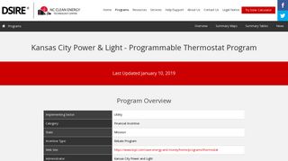 Kansas City Power & Light - Programmable Thermostat ... - DSIRE