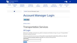 Account Manager Login | UK Transportation Services