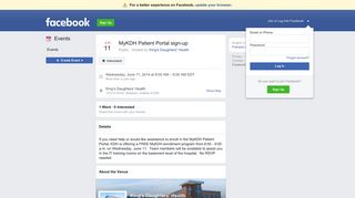 MyKDH Patient Portal sign-up - Facebook