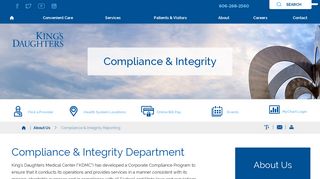 Compliance & Integrity Reporting | King's Daughers