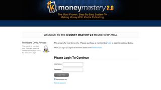 Members Login | K Money Mastery