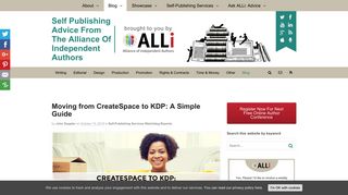 Moving from CreateSpace to KDP: A Simple Guide | Alliance of ...