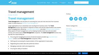 Travel management | KDS - KDS.com